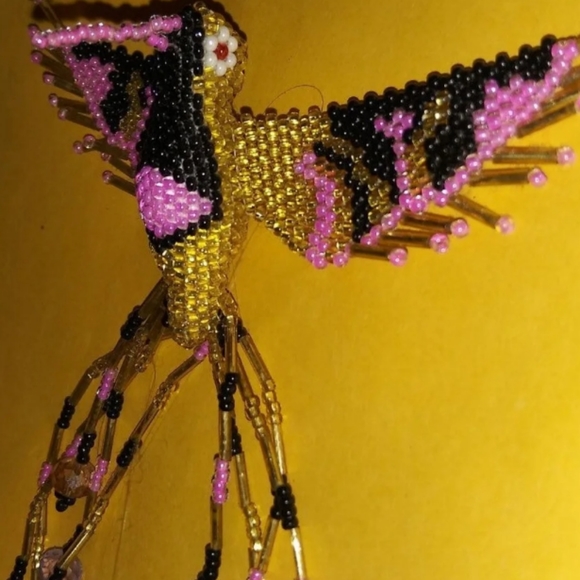 Hummingbird Loom Beaded Necklace - Picture 14 of 16